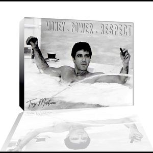 Tony Montana Scarface MONEY POWER RESPECT/ canvas print wallart size 12x14in